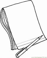 Coloring Pages Notebook Pencil Clipart Paper Book sketch template