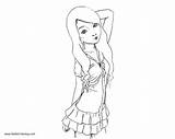 Coloring Pages Girly Line Drawing Girl Kids Printable sketch template