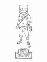 Fortnite Marshmello Coloring Pages Printable Cool sketch template