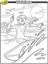 Coloring Pages Surfer Surfing Girl Crayola Printable Colouring Color Girls Print Surf Wet Kids Sheets Pdf Wild Sports Alive Drawings sketch template
