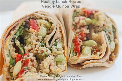healthy lunch recipe  weight loss meal plan veggie quinoa wrap