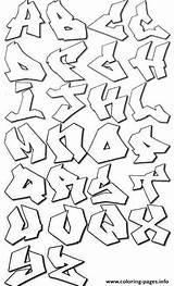 Letters Graffiti Bubble Coloring Alphabet Pages Printable sketch template