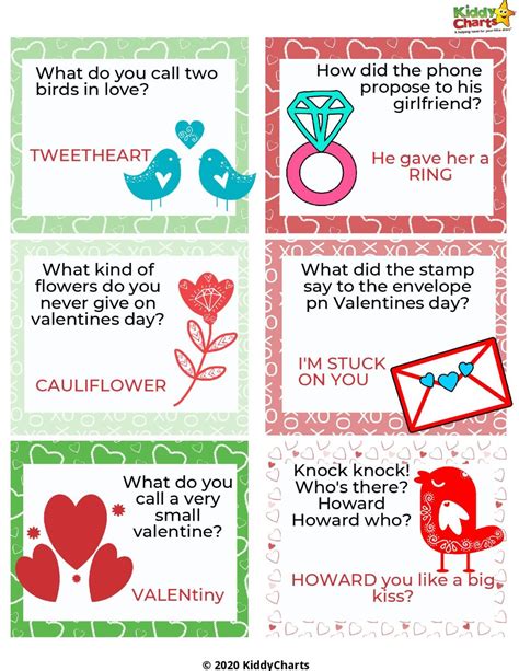 valentines day jokes printables kiddychartscom