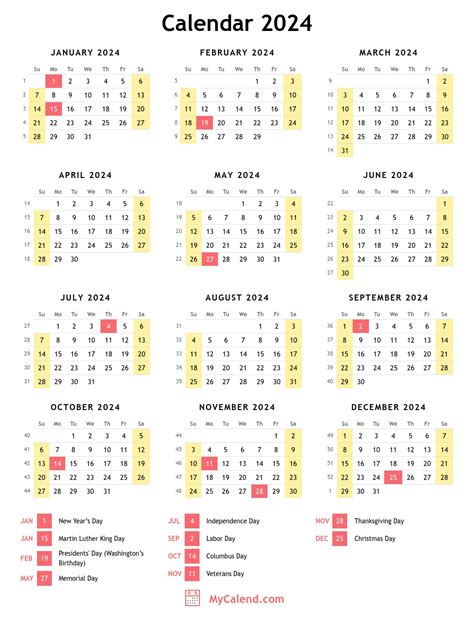 calendar  holidays  printable calendar