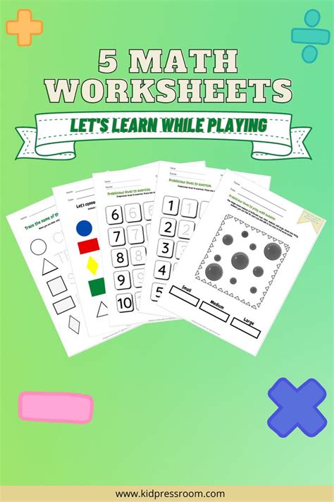 math worksheets  kids preschool curriculum educational etsy