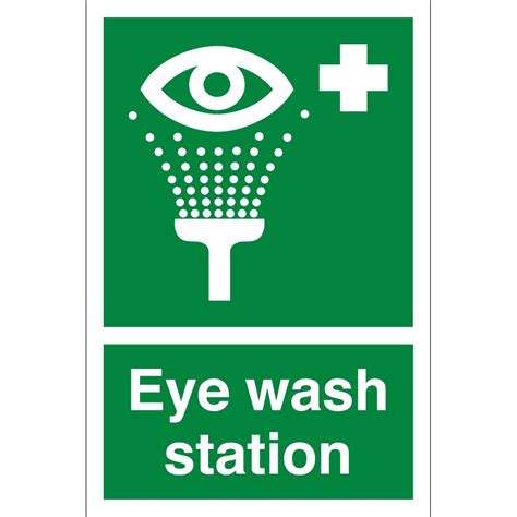 printable eye wash station sign printable templates