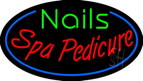 nails spa pedicure animated neon sign nails spa neon signs