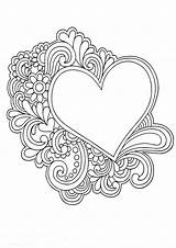 Coloring Pages Heart Mandala Coeur Adult Doodle Zentangle Printable Colorama Coloriage Hugolescargot Amour Google Hearts Anniversary Happy Corazon Et Para sketch template