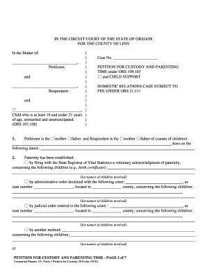 printable child custody agreement forms  templates