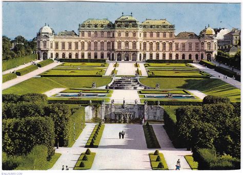vienna castle belvedere vienna austria postcard