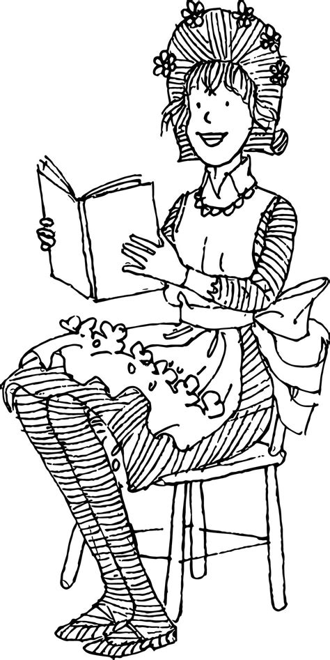 nice amelia bedelia reading book coloring page santa coloring pages