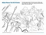 Jericho Sundayschoolzone Joshua Printables Verses Moses sketch template