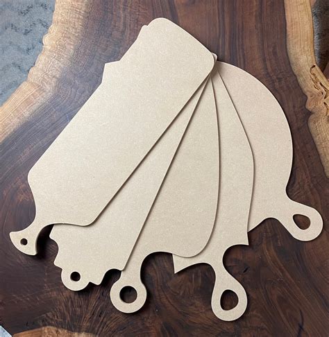 set    mdf cutting board templates instructions etsy