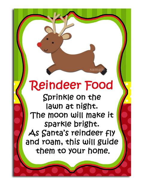 reindeer food printable labels instant  etsy australia