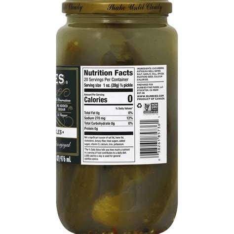 Bubbies Kosher Dill Pickles 33 Oz Instacart