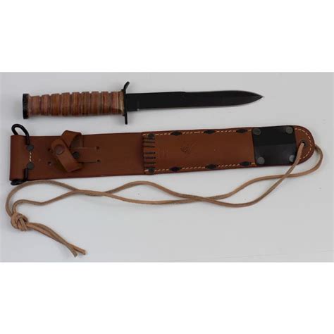 american  fighting trench knife wwii  leather sheath warstuffcom