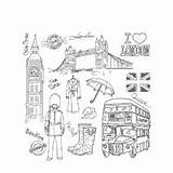 Coloring London Pages England Doodle Map Surfnetkids Top Five sketch template