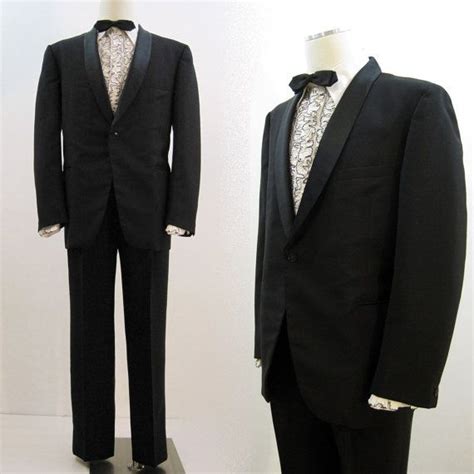 tuxedo vintage mens black mohair silk  voguevintage  clothes vintage