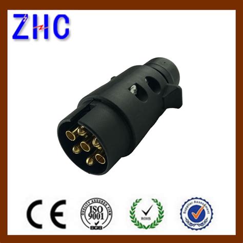 foldable p  trailer plug connector  screw wired  truck  zhicheng electrical
