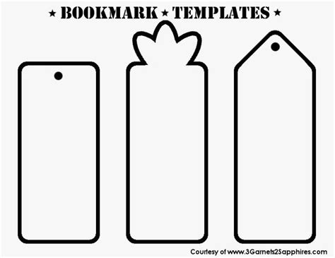 bookmark template  printable bookmarks templates bookmark craft