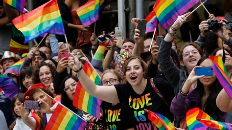 celebration defiance mix at new york city gay pride parade fox news