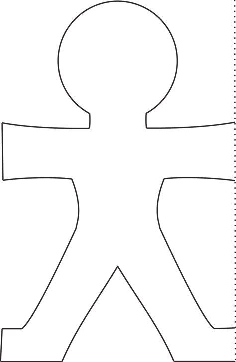 printable cut  paper doll template