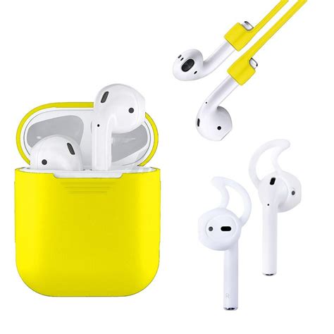 airpods silicone case cover protective skin  apple airpod yellow walmartcom