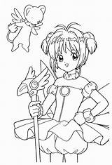 Sakura Coloring Pages Card Cardcaptor Captor Cardcaptors Cartoons Anime Fairy Printable Pretty Kids Da Sheets Fun Coloringpagebook Library Clipart Captors sketch template