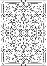 Coloring Pages Pattern Patterns Colouring Print Printable Kids Geometric Deco Stained Glass Color Hubpages Sheets Brick Ups Grown Mandala Dover sketch template