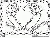 Coloring Pages Valentine Heart Valentines Hearts Rose Happy Roses Printable Disney Adults Color Adult Getcolorings Popular February Getdrawings Coloringhome sketch template