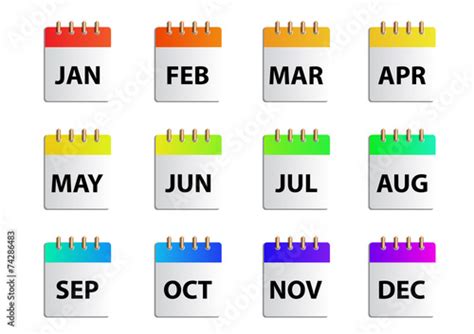 vector months calender stock photo  royalty  images  fotolia