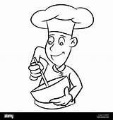 Chef Cartoon Sketch Vector Cook Drawn Isolated Hand Line Coloring Illustration Alamy Stock Cute Inscription Delicious Style Book sketch template