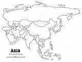 Asia Map Coloring Continent Kids Printable Europe Outline Drawing Color Maps Pages East Colouring Cambodia Print Sketch South Southeast Getdrawings sketch template