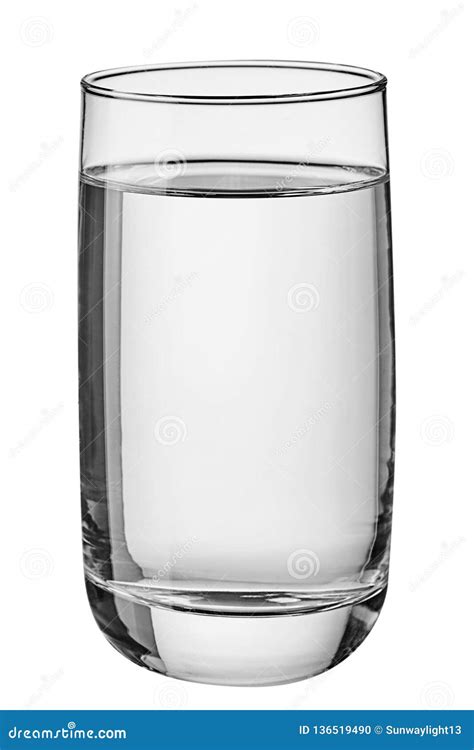 glass  water isolated  white background stock photo image