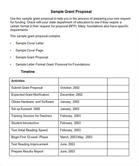 grant proposal template    documents   word rtf