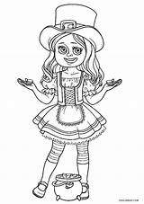 Leprechaun Coloring Pages Girl Template Printable Kids sketch template