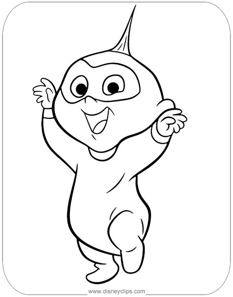 jack jack incredibles coloring pages coloring pages