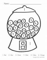 Gumball Machine Color Number Preview sketch template