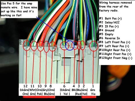 factory wiring harness ford radio wire harness color codes