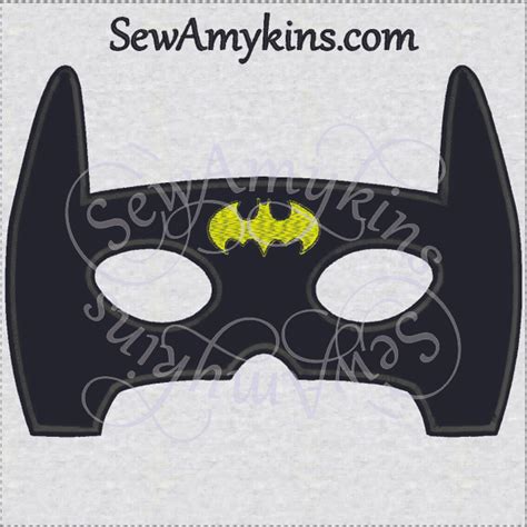 batman mask applique halloween design    sizes  kids adults