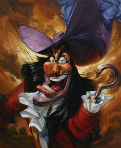 Great Captain Hook Painting Disney Vilões Capitão