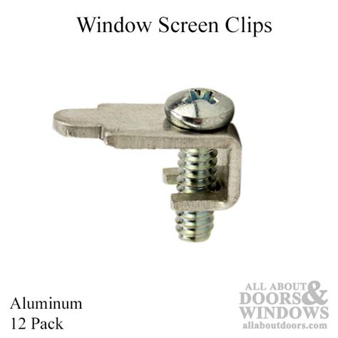 window screen clips    pack aluminum