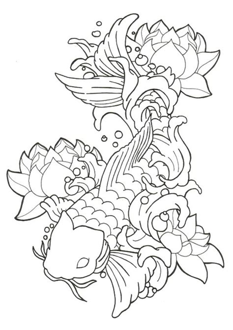 interesting koi fish coloring pages   toddlers tattoo