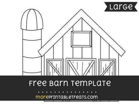 barn template large barn drawing paper structure stained glass