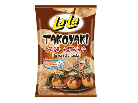 lala takoyaki fried octopus flavoured snack 85g from buy