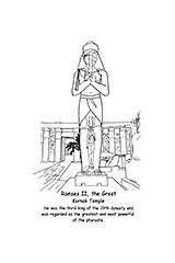 Ramses Coloring Egyptian Ancient Ra sketch template