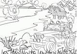 Safari Coloring Pages African Drawing Animals Clipart Adult Animal Kids Jeep Print Popular Library Clip Search Coloringhome sketch template