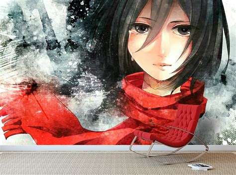 [self Adhesive] 3d Attack On Titan 942 Japan Anime Wall Paper Mural
