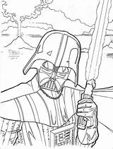 Coloring Vader Darth Wars Star Pages Popular sketch template