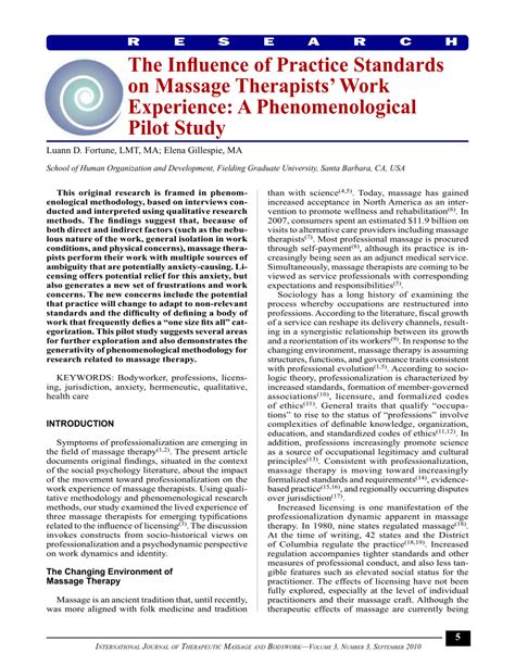 pdf international journal of massage therapy and bodywork